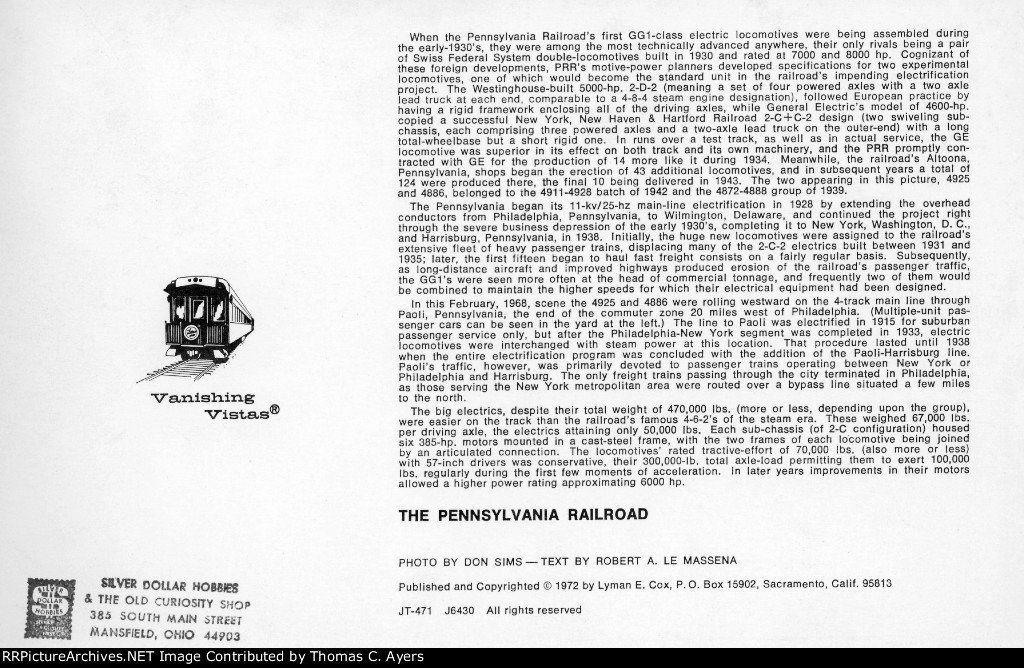 PRR 4925, GG-1, Back, 1967